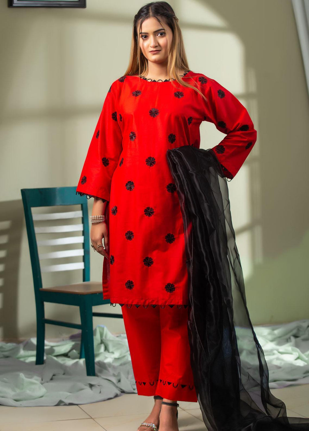 MAK Fashion Casual Pret  Lawn 2 Piece Dress MAK23PST SURKHAB