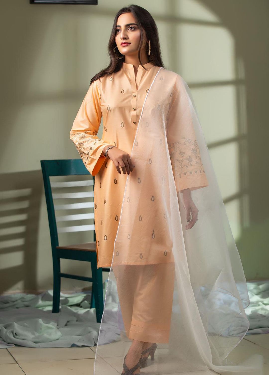 MAK Fashion Casual Pret  Lawn 2 Piece Dress MAK23PST NOOR