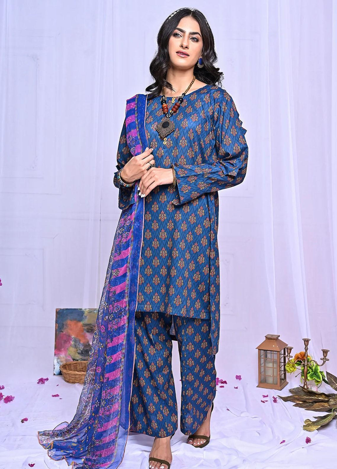 MAK Fashion Pret Casual Lawn 3 Piece Suit MAK23SE Noir
