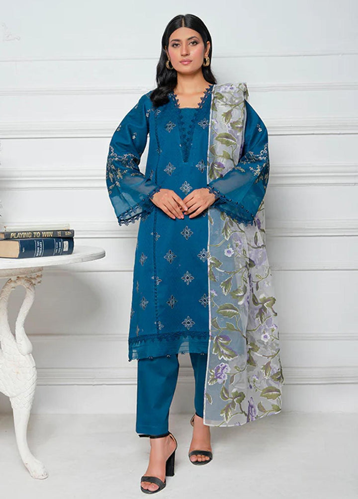 Maleena Fashion Pret Embroidered Lawn 3 Piece Suit MLN23RW Bria