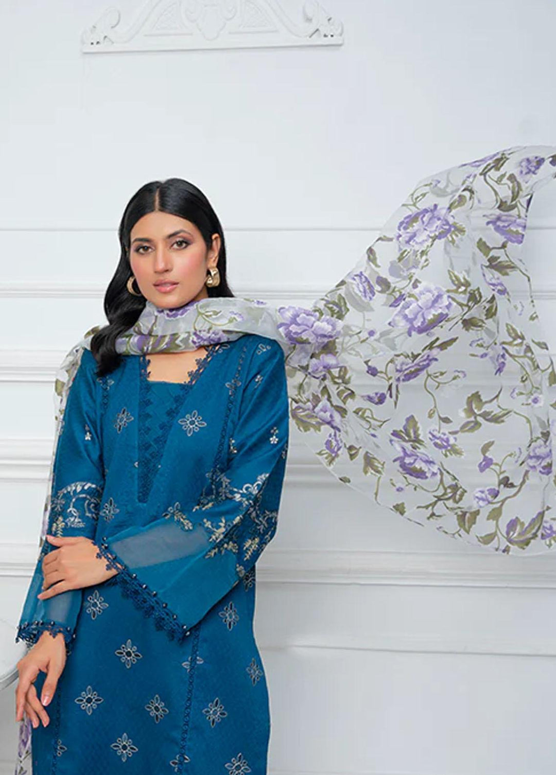 Maleena Fashion Pret Embroidered Lawn 3 Piece Suit MLN23RW Bria
