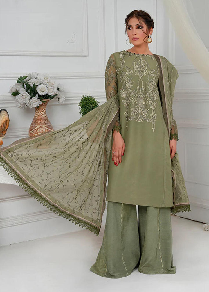 Maleena Fashion Pret Embroidered Chiffon 3 Piece Suit MLN23RW Elena
