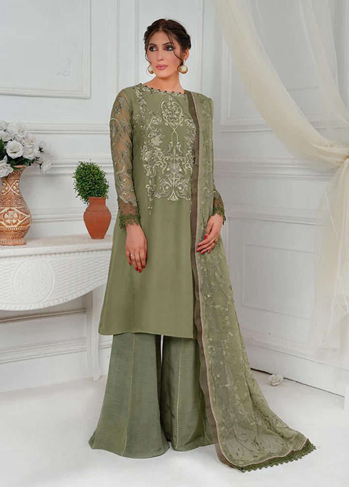 Maleena Fashion Pret Embroidered Chiffon 3 Piece Suit MLN23RW Elena