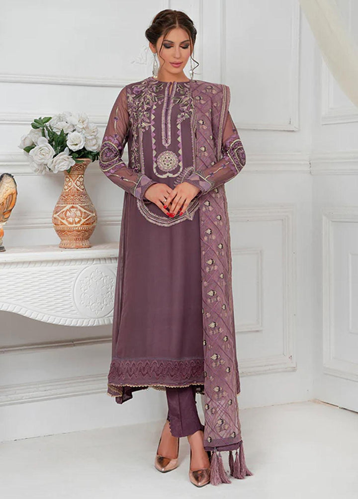 Maleena Fashion Pret Embroidered Chiffon 3 Piece Suit MLN23RW Lucas