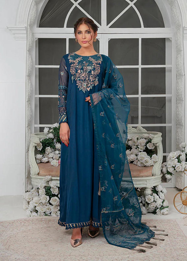 Maleena Fashion Pret Embroidered Chiffon 3 Piece Suit MLN23RW Nancy