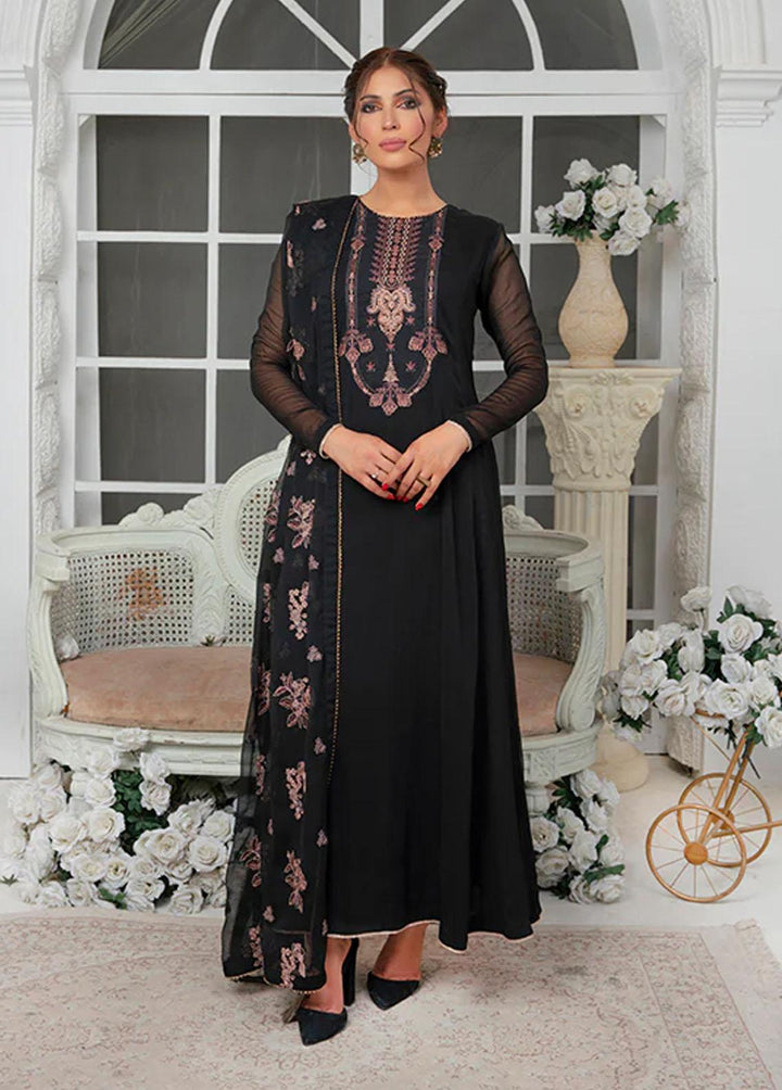 Maleena Fashion Pret Embroidered Chiffon 2 Piece Suit MLN23RW Ruby