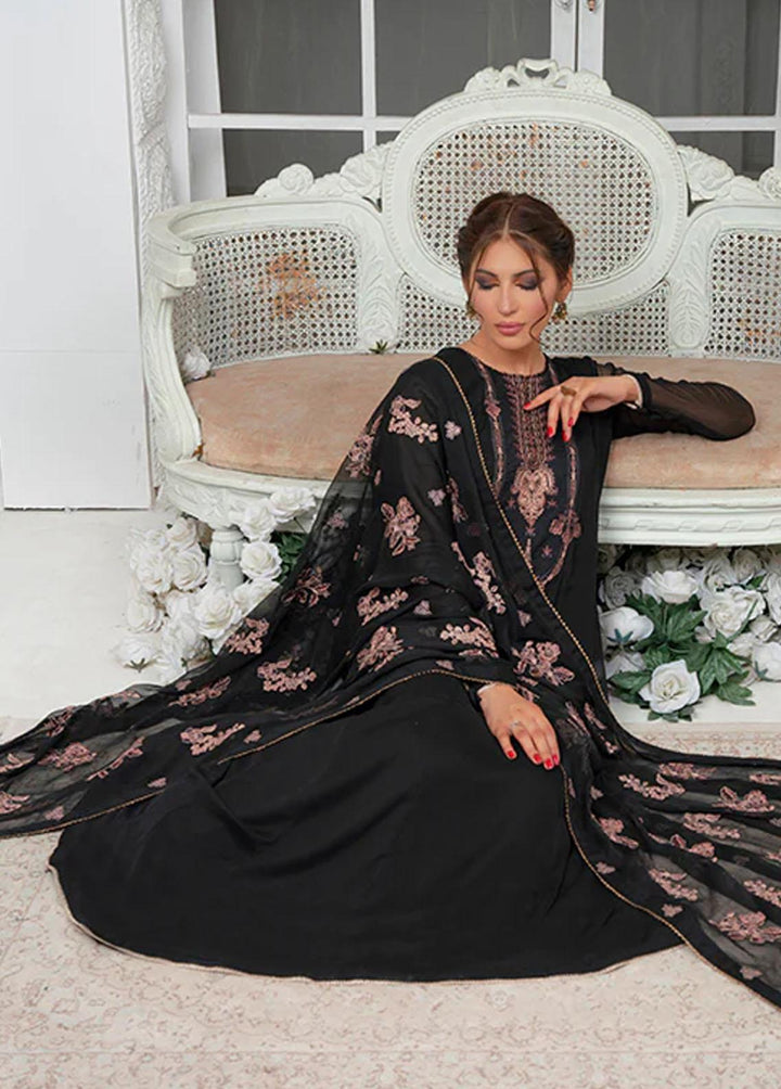 Maleena Fashion Pret Embroidered Chiffon 2 Piece Suit MLN23RW Ruby