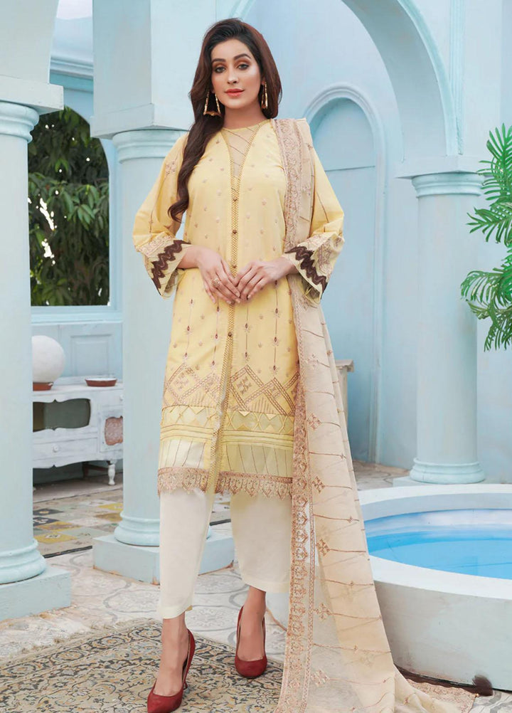 Maleena Embroidered Lawn Suits Unstitched 3 Piece MLN22UL Maya - Summer Collection