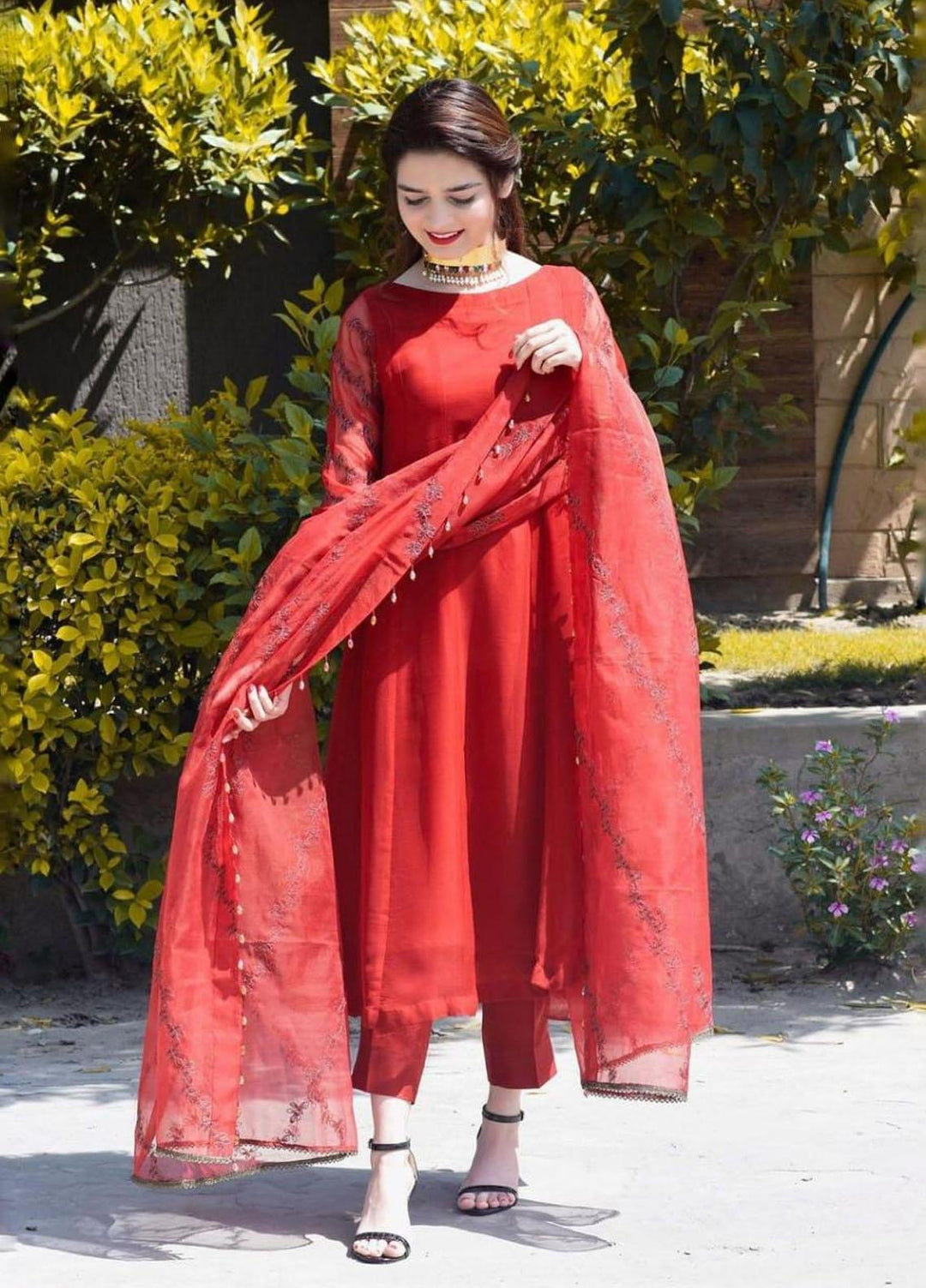 Maleena Casual Pret  Chiffon 3 Piece Suit Mahrama