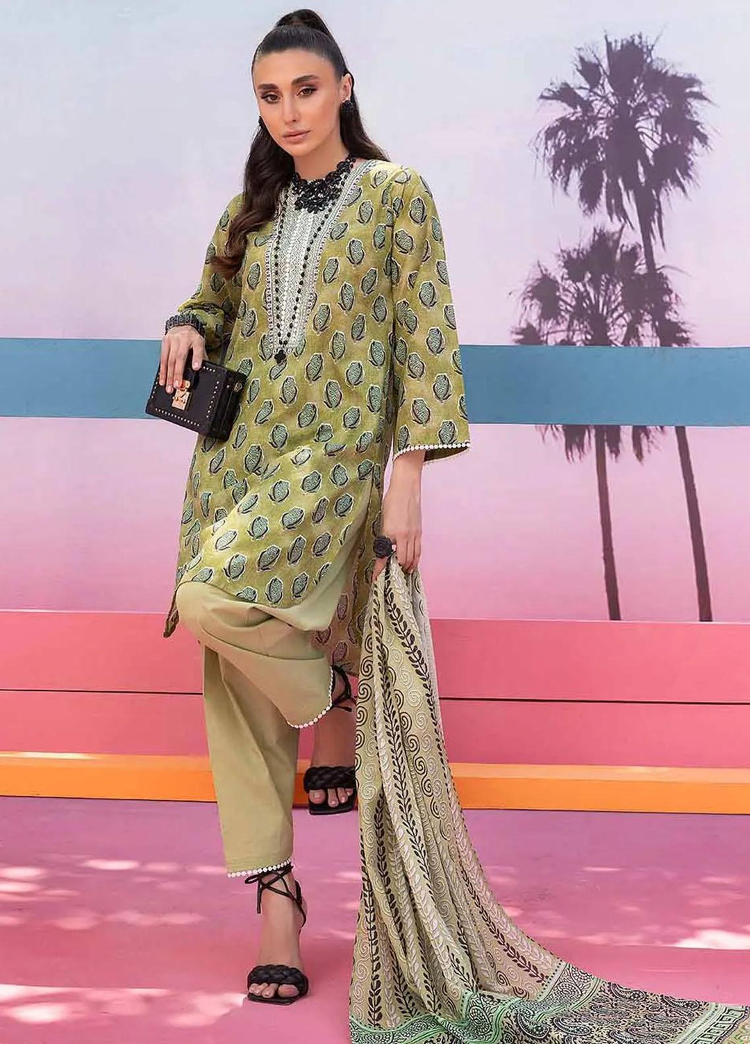 Malhaar By Gul Ahmed Printed Lawn Suits Unstitched 2 Piece GA23MH TL-32080 A - Summer Collection