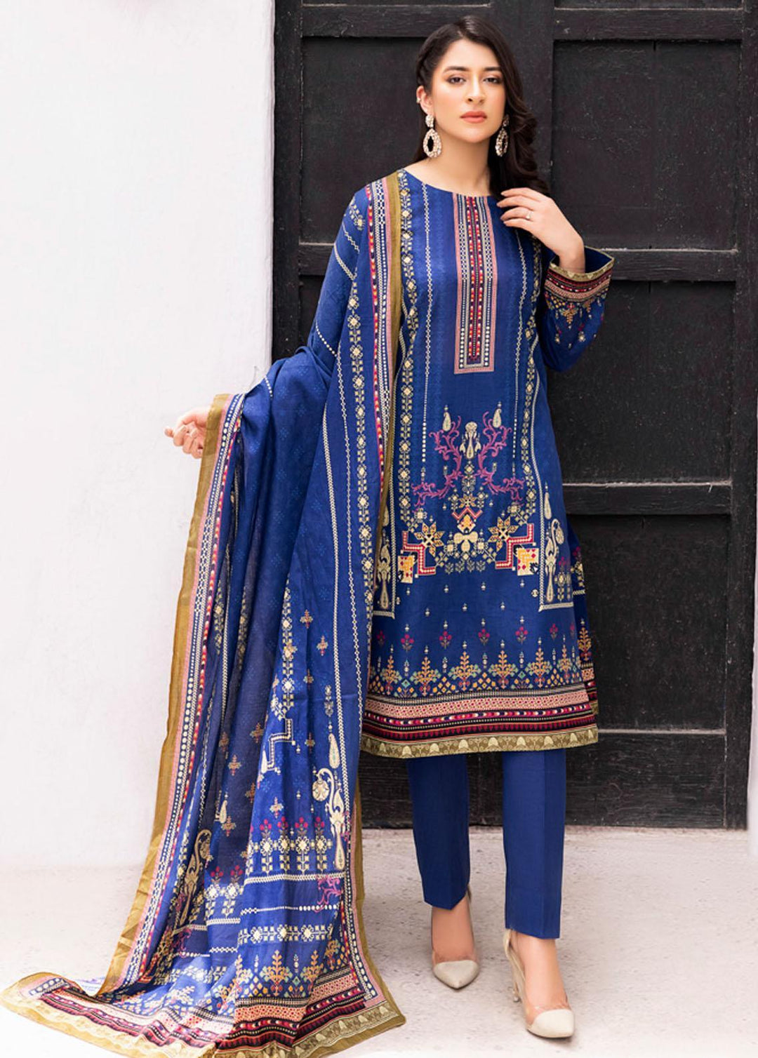Malhar Printed Lawn Suits Unstitched 3 Piece ML22L 09 - Summer Collection