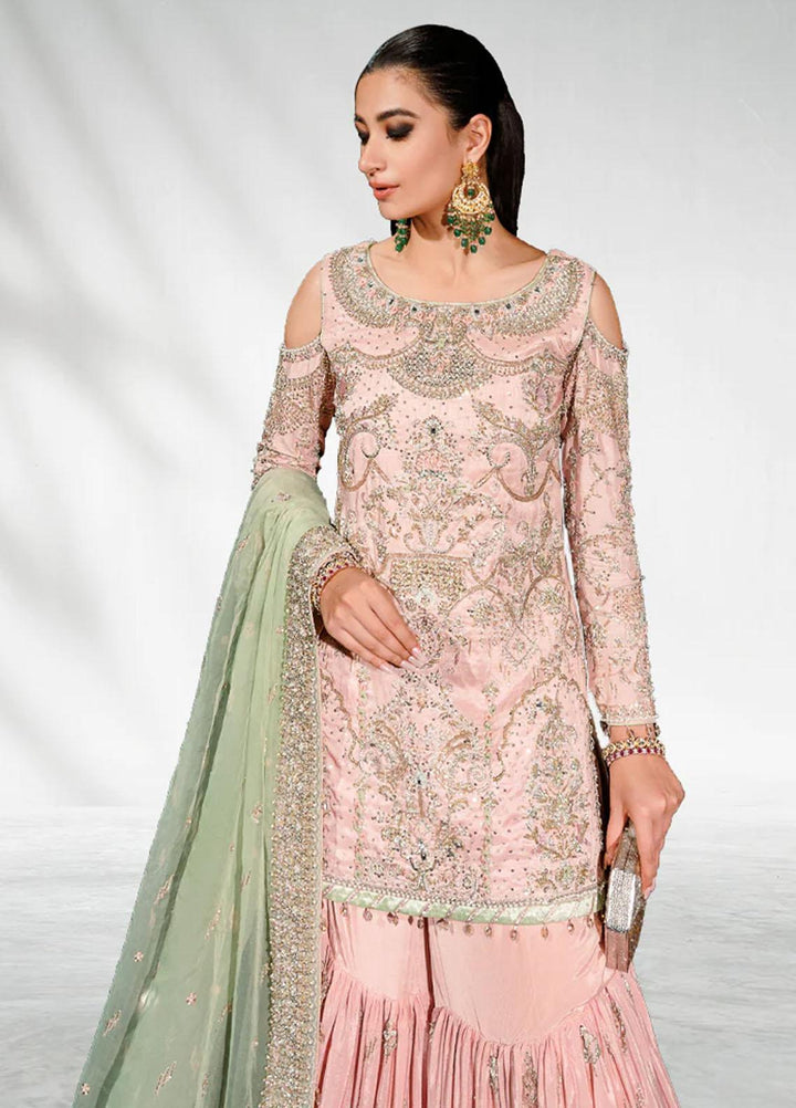 Malook By Shazia Ovais Pret Embroidered Raw Silk 3 Piece Suit MLK23B Pinaar