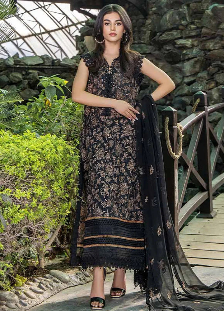 Malook By Shazia Ovais Embroidered Lawn Suit Unstitched 3 Piece MLK24S MILL-002 Mahay - Summer Collection