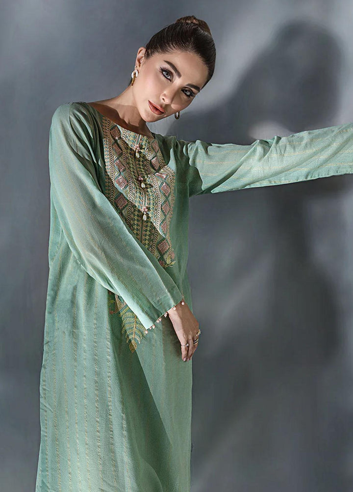 Malook By Shazia Ovais Pret Embroidered Lawn Kurti MLK23P Emel
