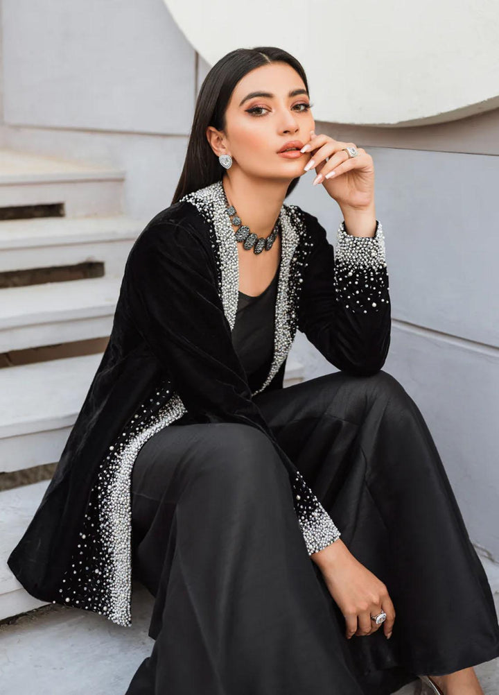 Malook By Shazia Ovais Pret Embroidered Velvet 3 Piece Suit MLK23V Pearly