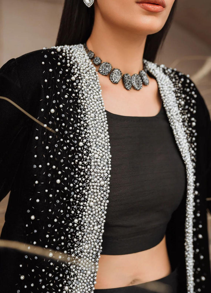 Malook By Shazia Ovais Pret Embroidered Velvet 3 Piece Suit MLK23V Pearly