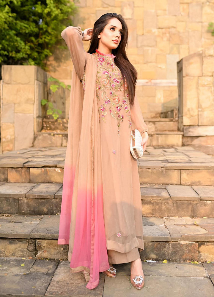 Manaal Arfeen Luxury Pret  Chiffon 3 Piece Suit MNL23LP Floral Desire