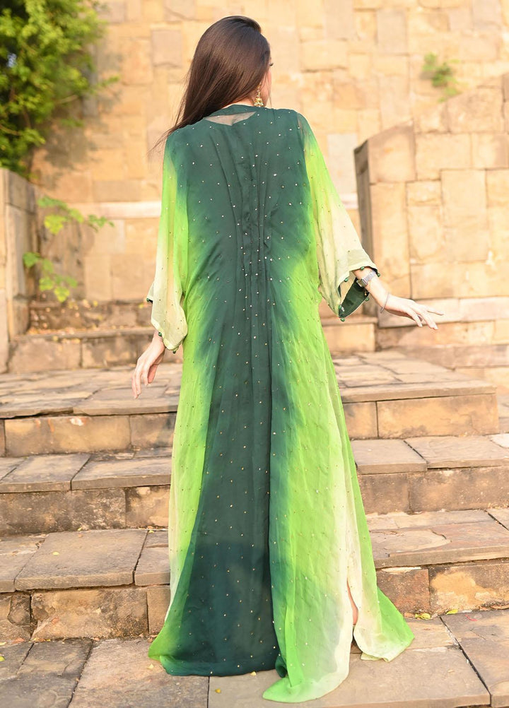 Manaal Arfeen Luxury Pret  Chiffon Kaftan MNL23LP Poison Ivy