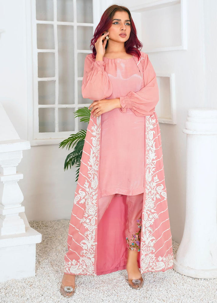 Manaal Arfeen Luxury Pret  Georgette 3 Piece Suit MNL23LP Floral Gown