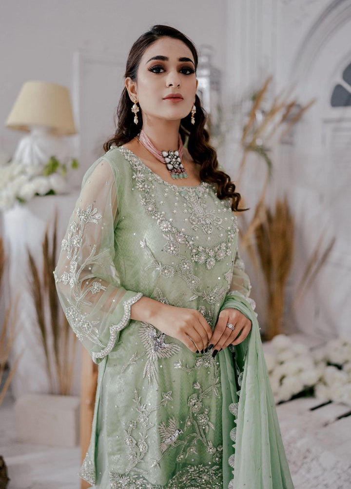 Manaal Arfeen Luxury Pret  Jamawar 3 Piece Dress MNL23MF Birds Glory