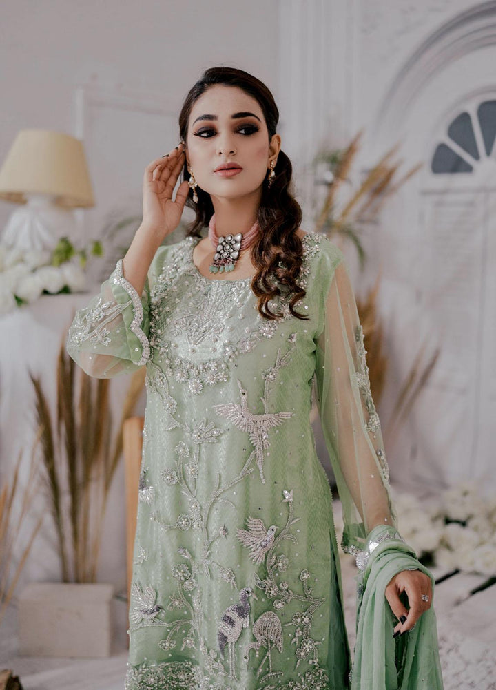 Manaal Arfeen Luxury Pret  Jamawar 3 Piece Dress MNL23MF Birds Glory