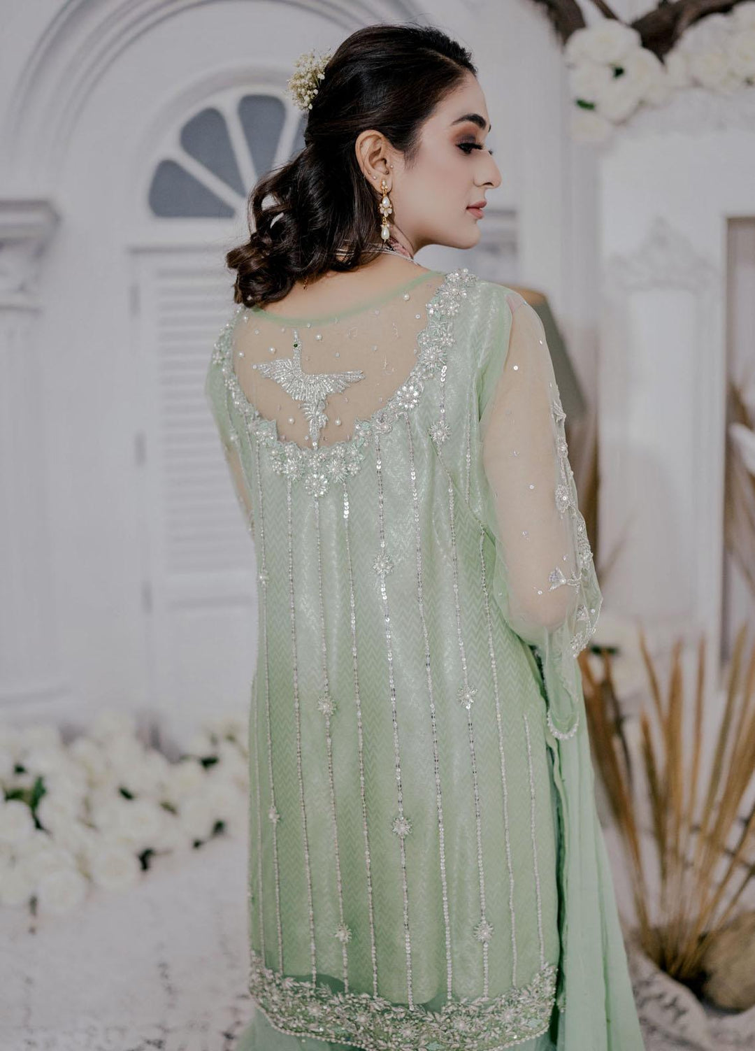 Manaal Arfeen Luxury Pret  Jamawar 3 Piece Dress MNL23MF Birds Glory
