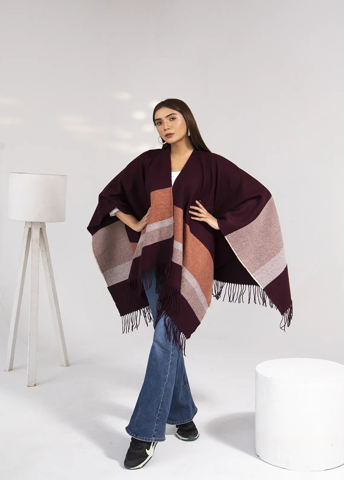alkaram cape shawls