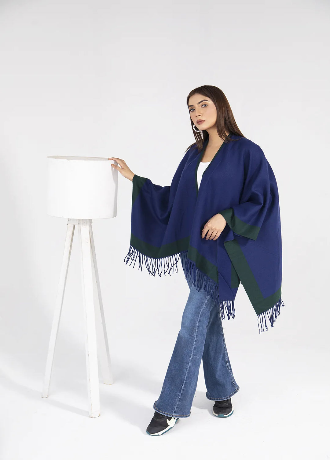 Manahils Polyester Luxury Cape Shawl 012