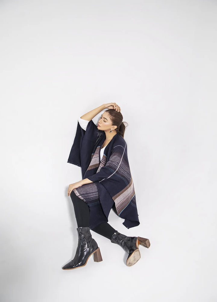 Manahils Polyester Luxury Cape Shawl 016