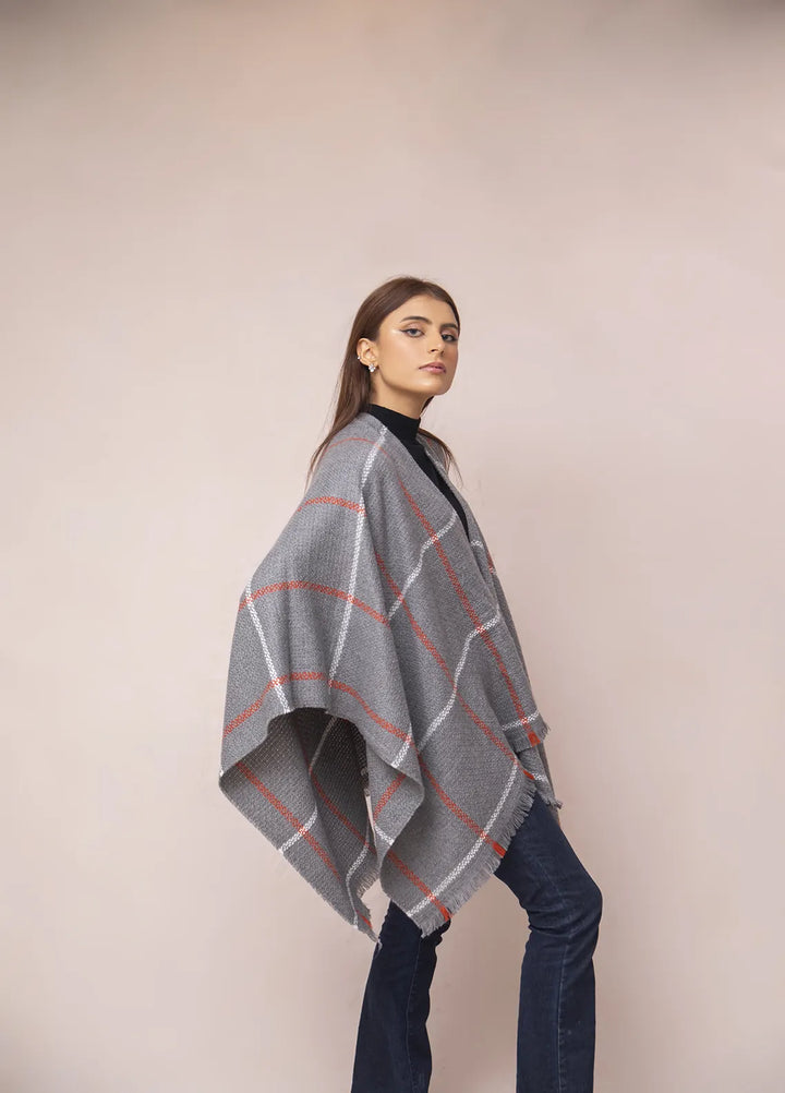 Manahils Polyester Luxury Cape Shawl 030