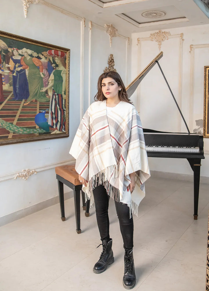 Manahils Polyester Luxury Cape Shawl 052