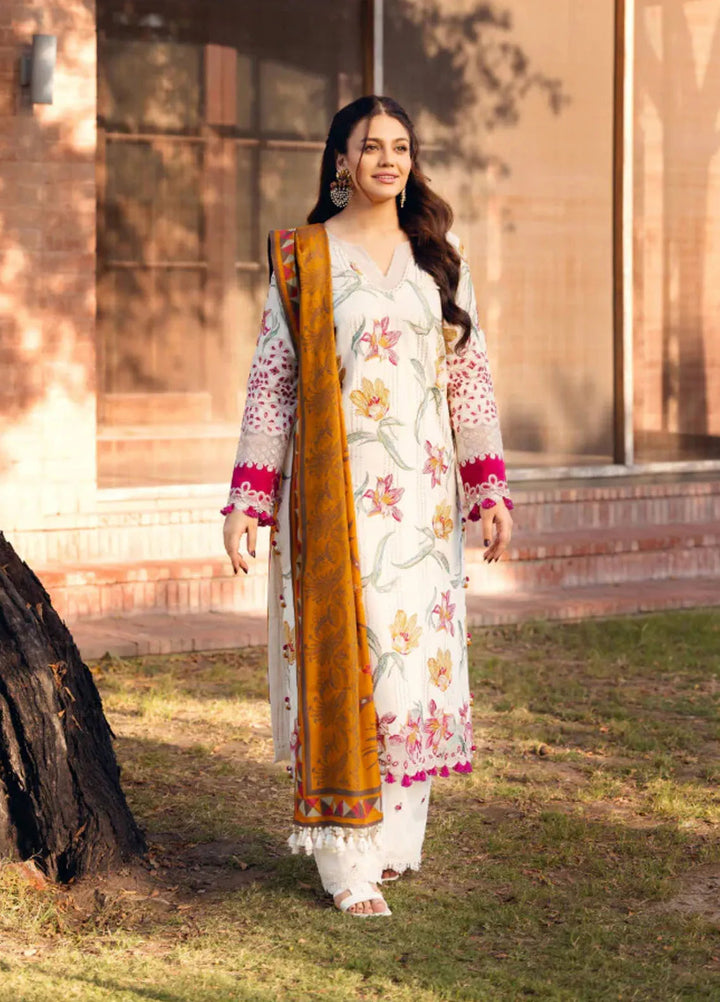 Manara Embroidered Khaddar Suit Unstitched 3 Piece MNA24LW LW-03 Phulkari - Winter Collection