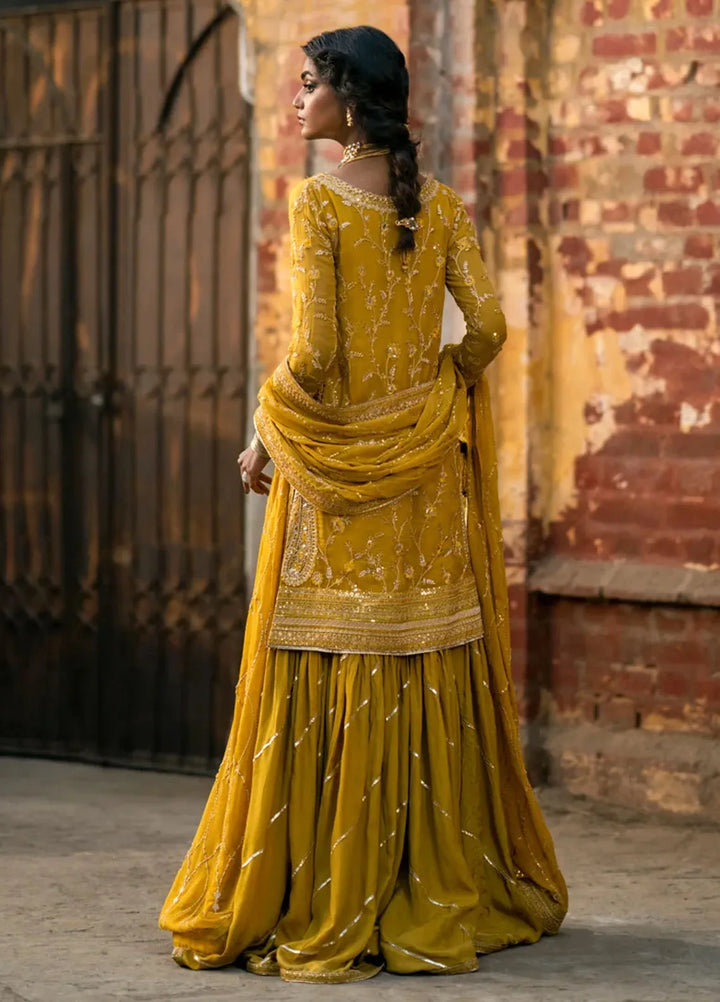 Mannat By Erum Khan Luxury Pret Embroidered Chiffon 3 Piece Suit Aatish
