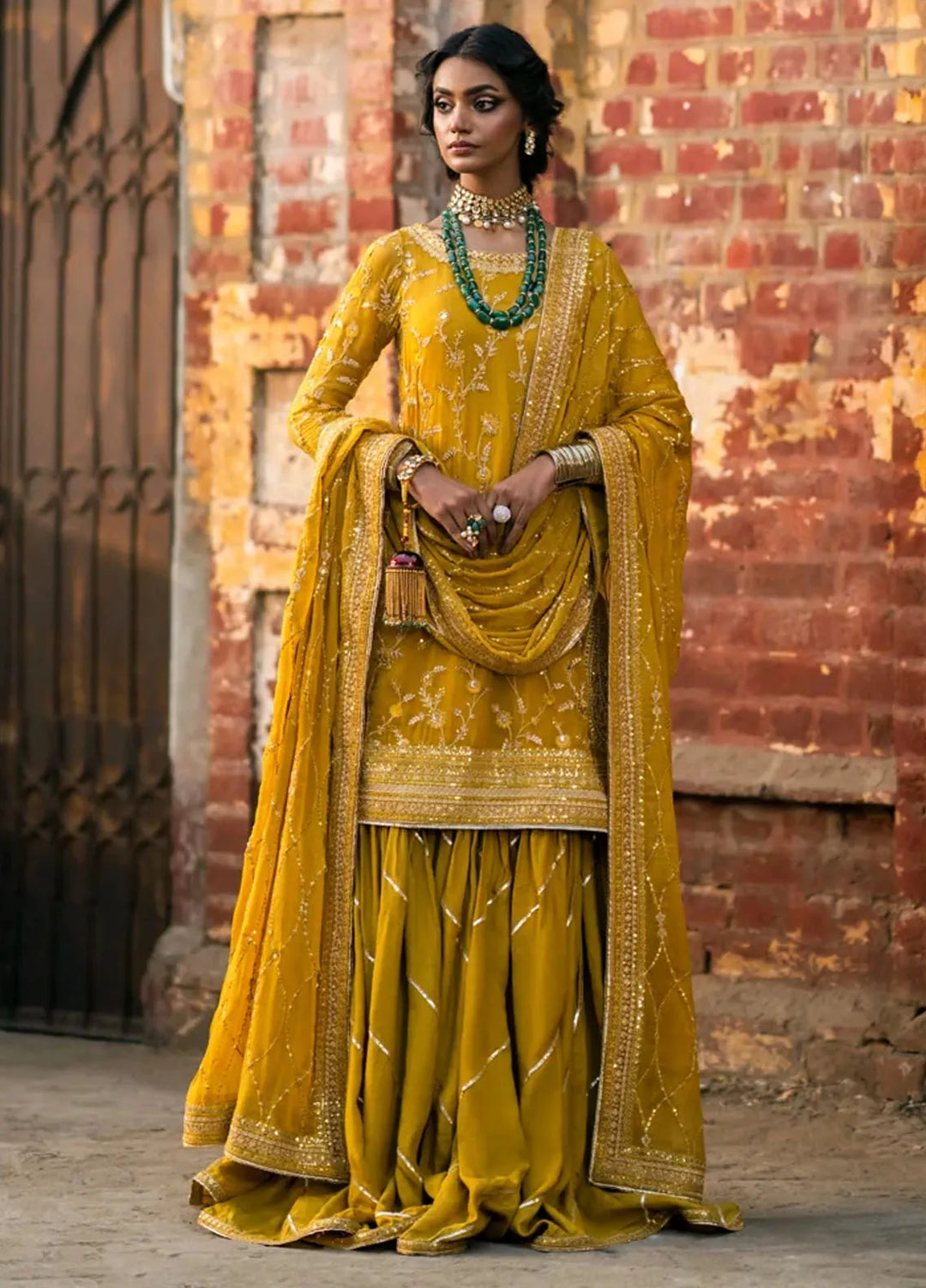 Mannat By Erum Khan Luxury Pret Embroidered Chiffon 3 Piece Suit Aatish