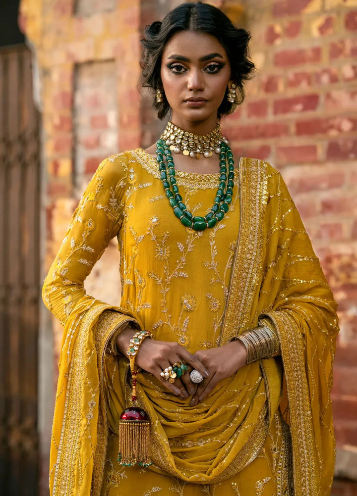 Mannat By Erum Khan Luxury Pret Embroidered Chiffon 3 Piece Suit Aatish