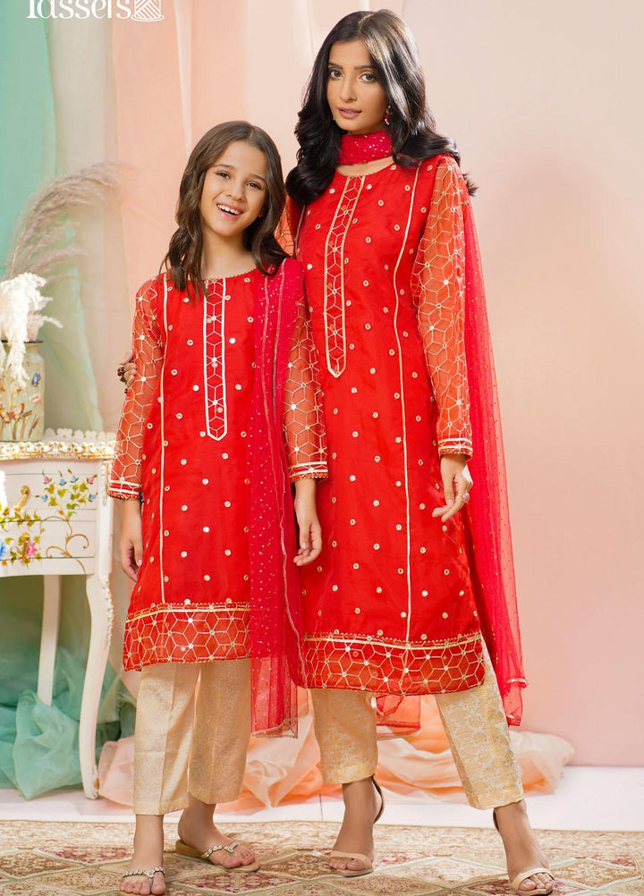 Tassels Pret  Organza 3 Piece Suit MT22M1-Musavira