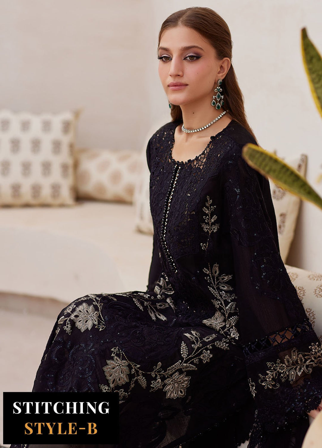 Maria B Embroidered Lawn Suits Unstitched 3 Piece MB25LL D-03 - Summer Collection
