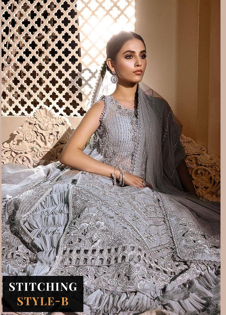 Maria B Embroidered Organza Suits Unstitched 4 Piece MB23MH D3 - Luxury Collection