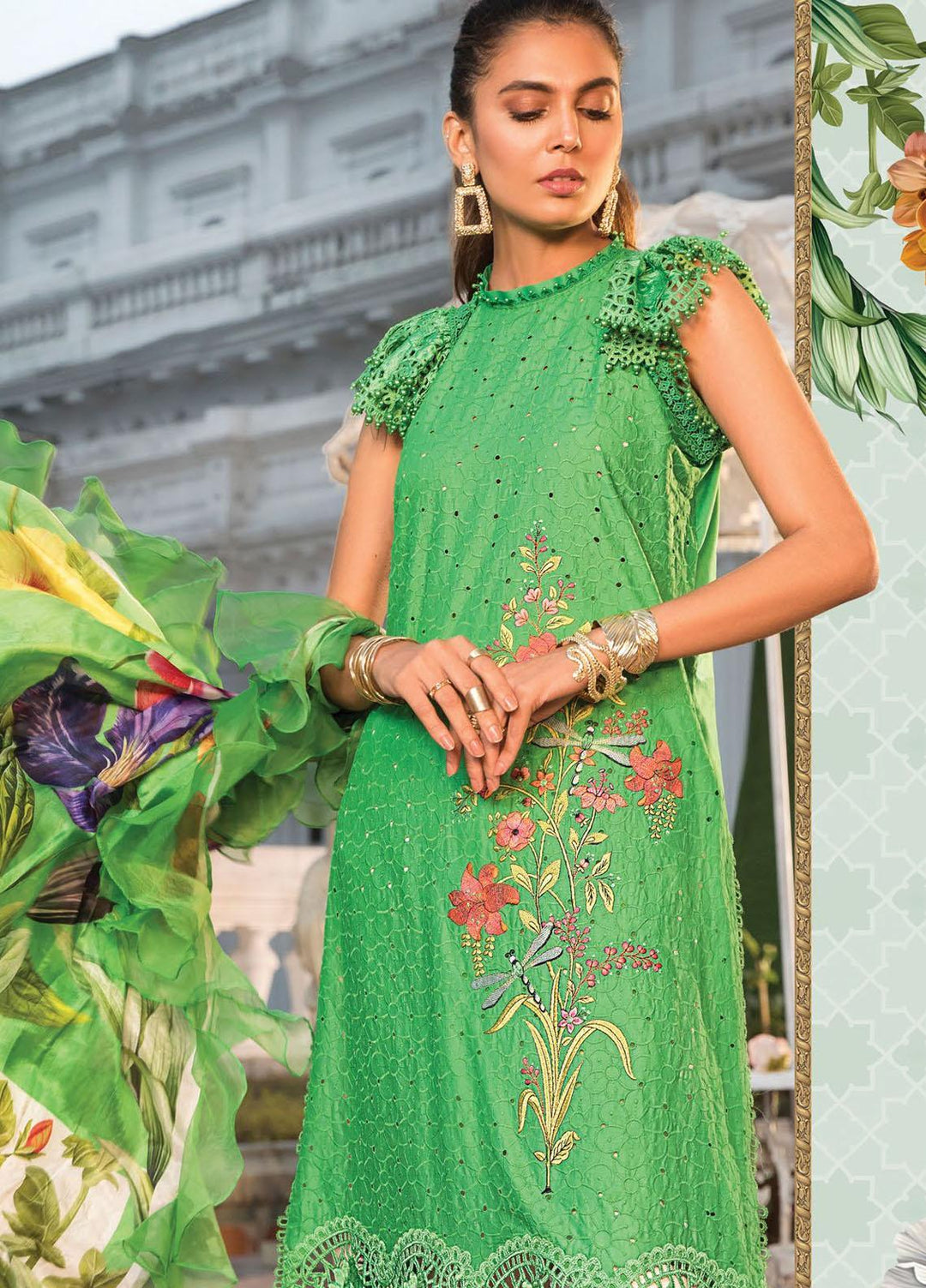 Mein Teri Aan By Maria B Embroidered Lawn Suits Unstitched 3 Piece MB22MT 7B - Summer Collection