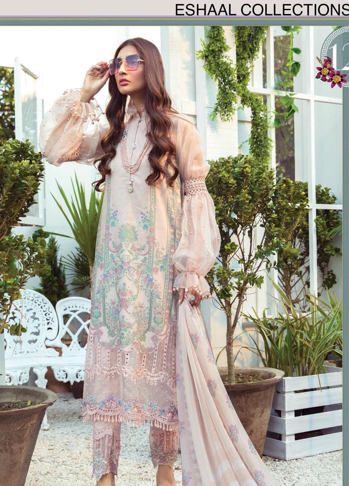 Mprints by Maria B Printed Lawn Suits Unstitched 3 Piece MB21MP 12A - Summer Collection