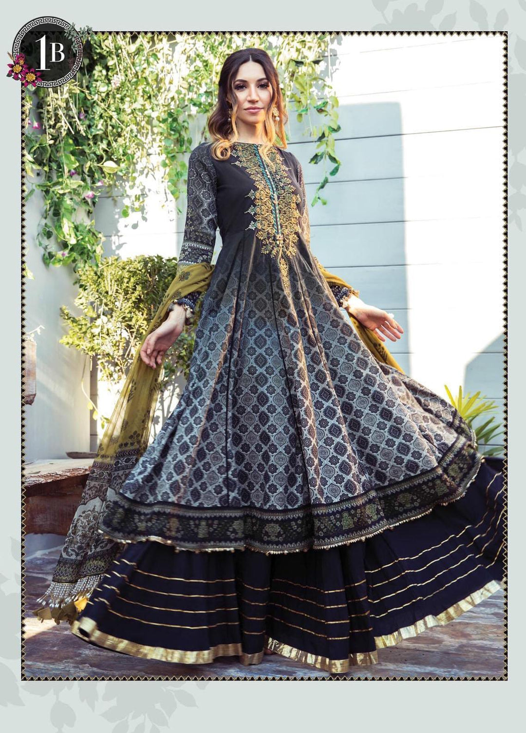 Mprints by Maria B Printed Lawn Suits Unstitched 3 Piece MB21MP 1B - Summer Collection