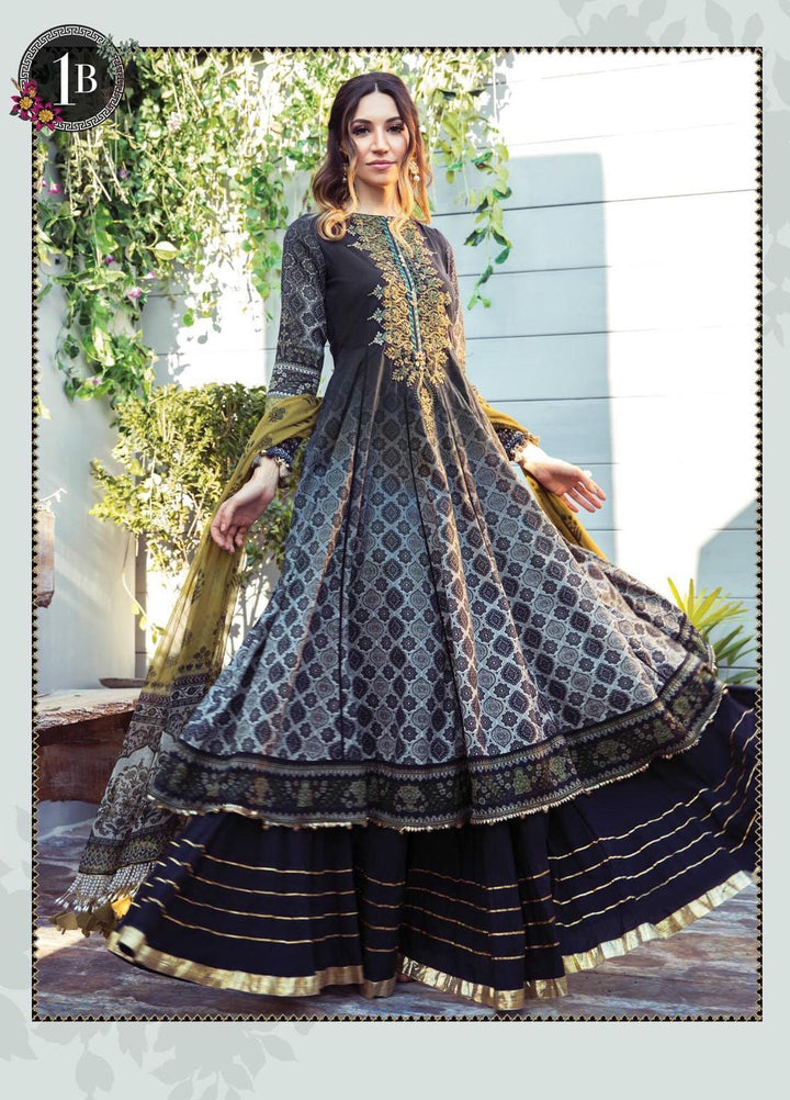 Mprints by Maria B Printed Lawn Suits Unstitched 3 Piece MB21MP 1B - Summer Collection