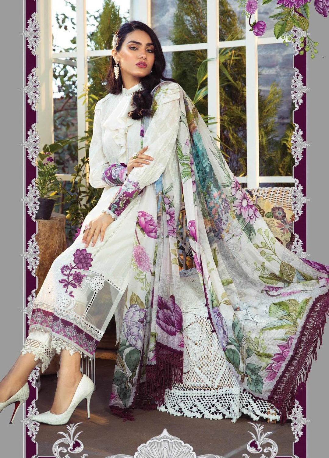 Mprints by Maria B Printed Lawn Suits Unstitched 3 Piece MB21MP 3A - Summer Collection