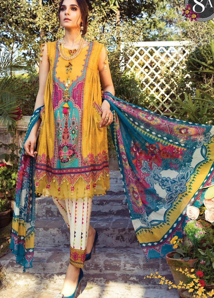 Mprints by Maria B Printed Lawn Suits Unstitched 3 Piece MB21MP 8A - Summer Collection