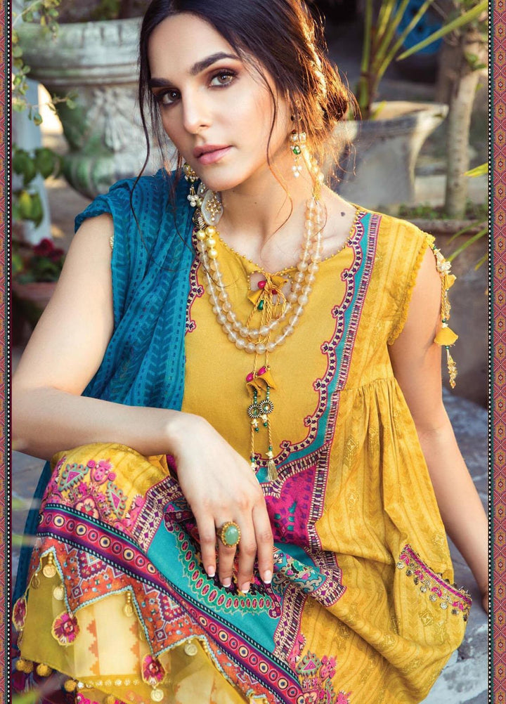 Mprints by Maria B Printed Lawn Suits Unstitched 3 Piece MB21MP 8A - Summer Collection