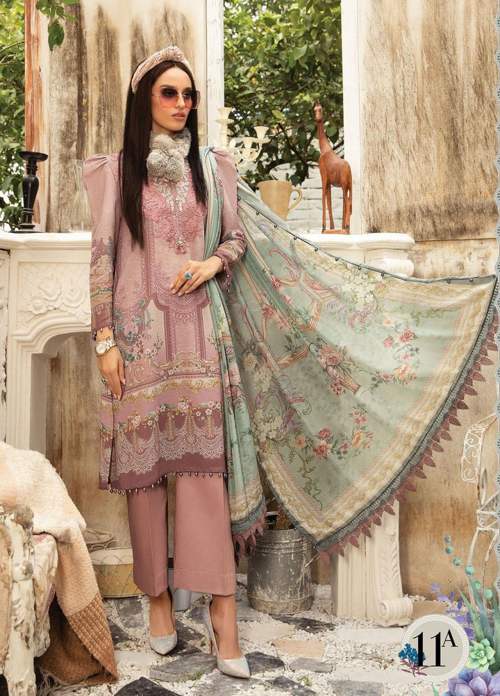 Maria B Embroidered Karandi Suits Unstitched 3 Piece MB21PW 11-A - Winter Collection