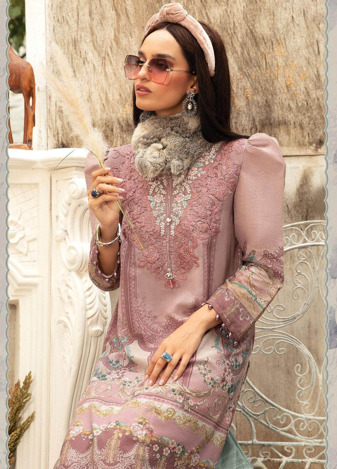 Maria B Embroidered Karandi Suits Unstitched 3 Piece MB21PW 11-A - Winter Collection