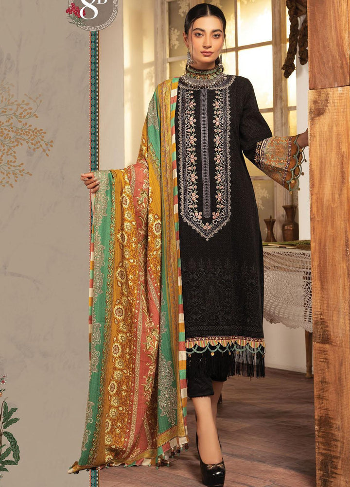 Maria B Embroidered Khaddar Suits Unstitched 3 Piece MB21PW 8-B - Winter Collection