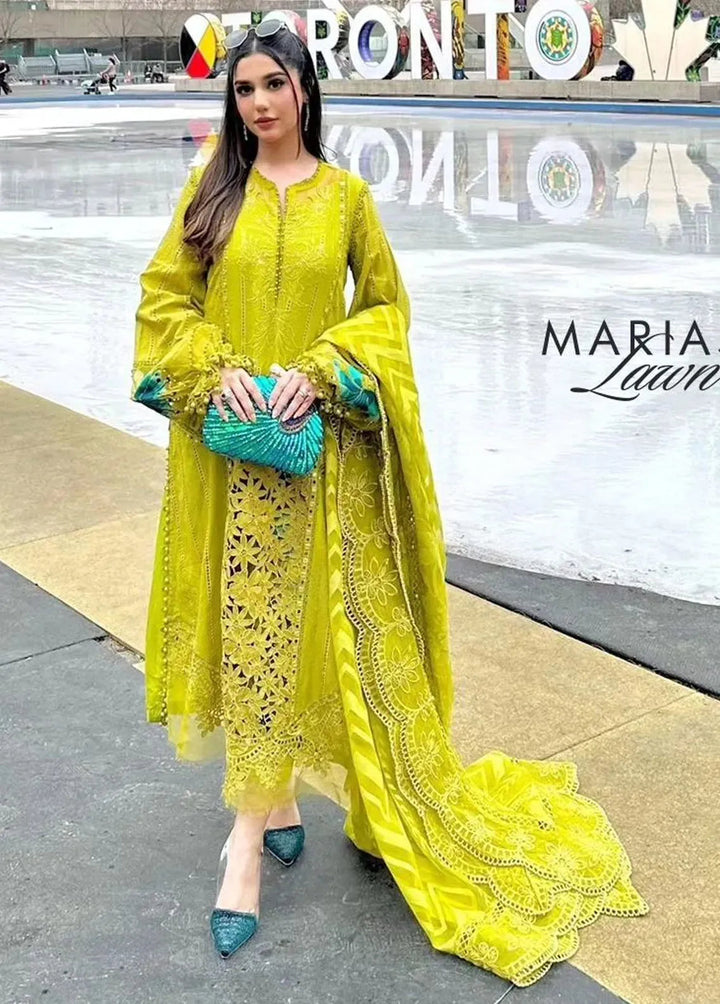 Maria B Pret Embroidered Lawn 3 Piece Suit 8A