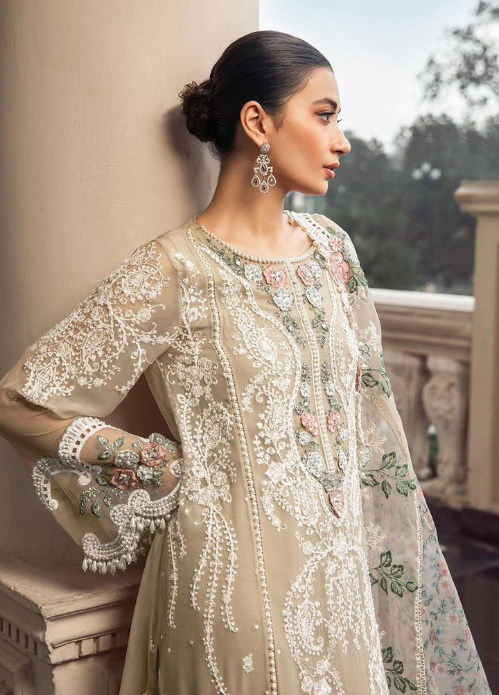 Maria B Embroidered Chiffon Suits Unstitched 4 Piece MB23SC D1 - Luxury Collection